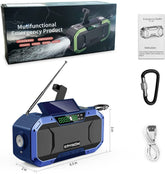 KAYINOW Emergency NOAA Weather Alert Radio, Portable for Home Camping Survival Solar Phone Charger and Flashlight - Smart Tech Shopping